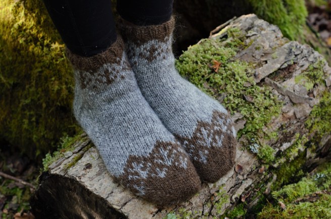 Grey and Brown Socks